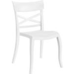 Weiße Moderne Designer Stühle matt stapelbar Breite 0-50cm, Höhe 50-100cm, Tiefe 50-100cm 