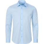 Hellblaue Elegante Langärmelige Kentkragen Hemden mit Kent-Kragen aus Baumwollmischung für Herren Größe M zur Hochzeit 