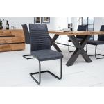 Graue Industrial Riess Ambiente Stühle im Bauhausstil matt aus Microfaser Breite 0-50cm, Höhe 50-100cm, Tiefe 50-100cm 