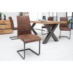 Braune Industrial Riess Ambiente Stühle im Bauhausstil matt aus Microfaser Breite 0-50cm, Höhe 50-100cm, Tiefe 50-100cm 