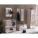 Silberne Industrial Möbel Exclusive Garderoben Sets & Kompaktgarderoben aus MDF Breite 250-300cm, Höhe 150-200cm, Tiefe 0-50cm 6-teilig 