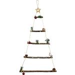 Vintage 60 cm Infactory LED-Weihnachtsbäume aus Holz zum Hängen 