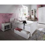 Weiße Infanskids Kinderbetten aus Massivholz mit Schublade 90x200 