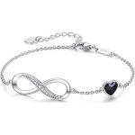 Reduzierte Silberne Infinity Armbänder & Unendlich Armbänder aus Silber für Damen 1-teilig 