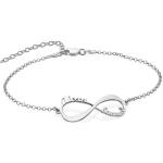 Silberne Infinity Armbänder & Unendlich Armbänder aus Silber personalisiert für Damen zum Valentinstag 