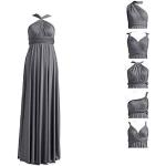 Graue Maxi Lange Abendkleider für Damen Größe XS für Brautjungfern für den für den Sommer 