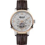 Ingersoll Men's The Grafton Automatic Watch with White Dial and Brown Leather Strap I00701B