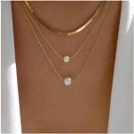 Goldene Vintage Perlenketten für Damen 