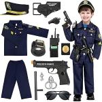 Bestickte Polizei-Kostüme aus Polyester für Kinder 