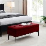 Rote Moderne Inosign Bio Nachhaltige Bettbänke gepolstert Breite 100-150cm, Höhe 0-50cm, Tiefe 0-50cm 