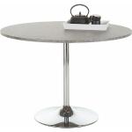 INOSIGN Esstisch »Trompet«, rund, Ø110 cm, Tischplatte weiß Hochglanz, weiß, Zement-Optik