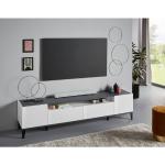 Weiße TECNOS Nachhaltige TV-Lowboards & Fernsehtische aus Stein Breite 150-200cm, Höhe 0-50cm, Tiefe 0-50cm 