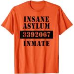 Insane Asylum T-Shirt Inmate Halloween-Kostüm T-Shirt