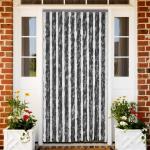 Reduzierte Graue Türvorhänge mit Insekten-Motiv aus Textil 