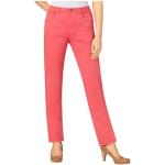 Korallenrote 5-Pocket Jeans mit Reißverschluss aus Baumwolle für Damen Größe XL Petite 