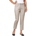 Braune Unifarbene 7/8-Hosen & Knöchelhosen mit Reißverschluss aus Baumwolle für Damen Größe XXL 
