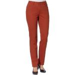 Rostrote Unifarbene Slim Fit Jeans mit Reißverschluss aus Baumwolle für Damen Größe XL Petite 