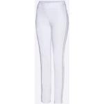 Weiße Hosen mit Galonstreifen mit Galonstreifen aus Polyamid für Damen Größe XXL Petite 