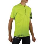 Gelbe Sportliche Kurzärmelige T-Shirts mit Reißverschluss für Herren Größe S 