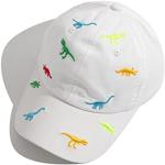 Weiße Basecaps für Kinder & Baseball-Caps für Kinder mit Klettverschluss aus Baumwolle für Jungen für den für den Sommer 