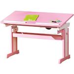 Rosa Schreibtisch mit höhenverstellbarer Kippplatt