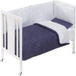 Interbaby - Kinderbett Monet + Set 3 Stk. (Steppdecke + Nestchen + Kissen) - Mod. Universo - Marineblau