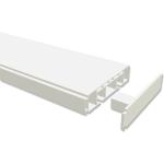 Interdeco Gardinenschienen vorgebohrt Weiß 2-läufige Kunststoff Vorhangschienen 2-läufig, Concept, 120 cm