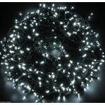 Weiße Runde LED Lichterketten mit Weihnachts-Motiv aus Glas mit Timer 