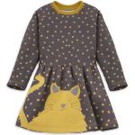 Graue Bestickte Bio Midi Nachhaltige Kindersweatkleider aus Baumwolle Größe 146 
