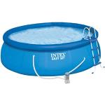 Intex Easy Set Up Pool mit Filterpumpe, Leiter, Bodentuch und Abdeckung, 4,5 x 121,9 cm, 28168