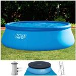 Blaue Intex Easy Runde Poolsets & Pool Komplettsets aus Kunststoff mit Kartuschenfilter 
