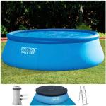 Blaue Intex Easy Runde Poolsets & Pool Komplettsets aus Kunststoff mit Kartuschenfilter 
