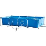 Blaue Intex Rechteckige Stahlwandpools & Frame Pools aus Kunststoff mit Kartuschenfilter 