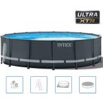 Intex Ultra-Frame Runde Stahlwandpools & Frame Pools aus PVC mit Sandfilter 