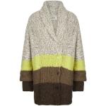 Gelbe Oversize Wasserdichte Inti Knitwear Nachhaltige Damencardigans mit Knopf aus Alpaka-Wolle Größe S für den für den Winter 