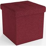 Rote Moderne Sitzhocker aus Stoff klappbar Breite 0-50cm, Höhe 0-50cm, Tiefe 0-50cm 