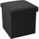 Schwarze Moderne Sitzhocker aus Textil klappbar Breite 0-50cm, Höhe 0-50cm, Tiefe 0-50cm 