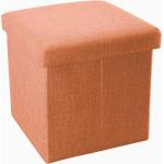 Orange Moderne Sitzhocker aus Stoff klappbar Breite 0-50cm, Höhe 0-50cm, Tiefe 0-50cm 