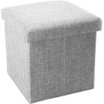Graue Moderne Sitzhocker aus Textil klappbar Breite 0-50cm, Höhe 0-50cm, Tiefe 0-50cm 