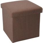 Braune Moderne Sitzhocker aus Textil klappbar Breite 0-50cm, Höhe 0-50cm, Tiefe 0-50cm 