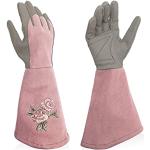 Rosa Damengartenhandschuhe aus Kunstleder maschinenwaschbar Größe 9 XL 
