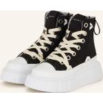 Schwarze Inuikii High Top Sneaker & Sneaker Boots mit Reißverschluss aus Glattleder für Damen Größe 41 