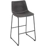 Graue Vintage invicta interior Barhocker & Barstühle aus Microfaser Breite 0-50cm, Höhe 50-100cm, Tiefe 50-100cm 