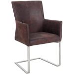 Braune Moderne invicta interior Designer Stühle aus Polyester mit Armlehne Breite 50-100cm, Höhe 50-100cm, Tiefe 50-100cm 