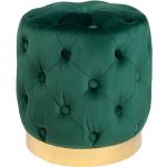 Dunkelgrüne Moderne Runde Kleinmöbel aus Samt Breite 0-50cm, Höhe 0-50cm, Tiefe 0-50cm 