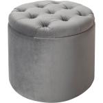 Silberne Moderne Runde Kleinmöbel aus Samt mit Stauraum Breite 0-50cm, Höhe 0-50cm, Tiefe 0-50cm 