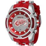 Invicta NHL - Detroit Red Wings 42285 Herren armbanduhr - Quarzuhrwerk - Edelstahl mit roten zifferblat - 52mm
