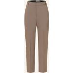 Taupefarbene Business InWear Business-Hosen mit Reißverschluss aus Baumwollmischung für Damen Größe M 