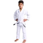 IPPONGEAR Brazilian Jiu Jitsu Kinder/Einsteiger Anzug inkl weißem Gürtel [M2 I Pearl-Weave Material I 350gr/m² Stoffdichte I Reißfest] weiß