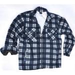 Marineblaue Karo Langärmelige Herrenlangarmhemden mit Reißverschluss aus Polyester Größe 3 XL für den für den Frühling 